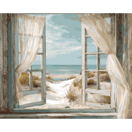 Fenster zum Meer - Diamond Painting